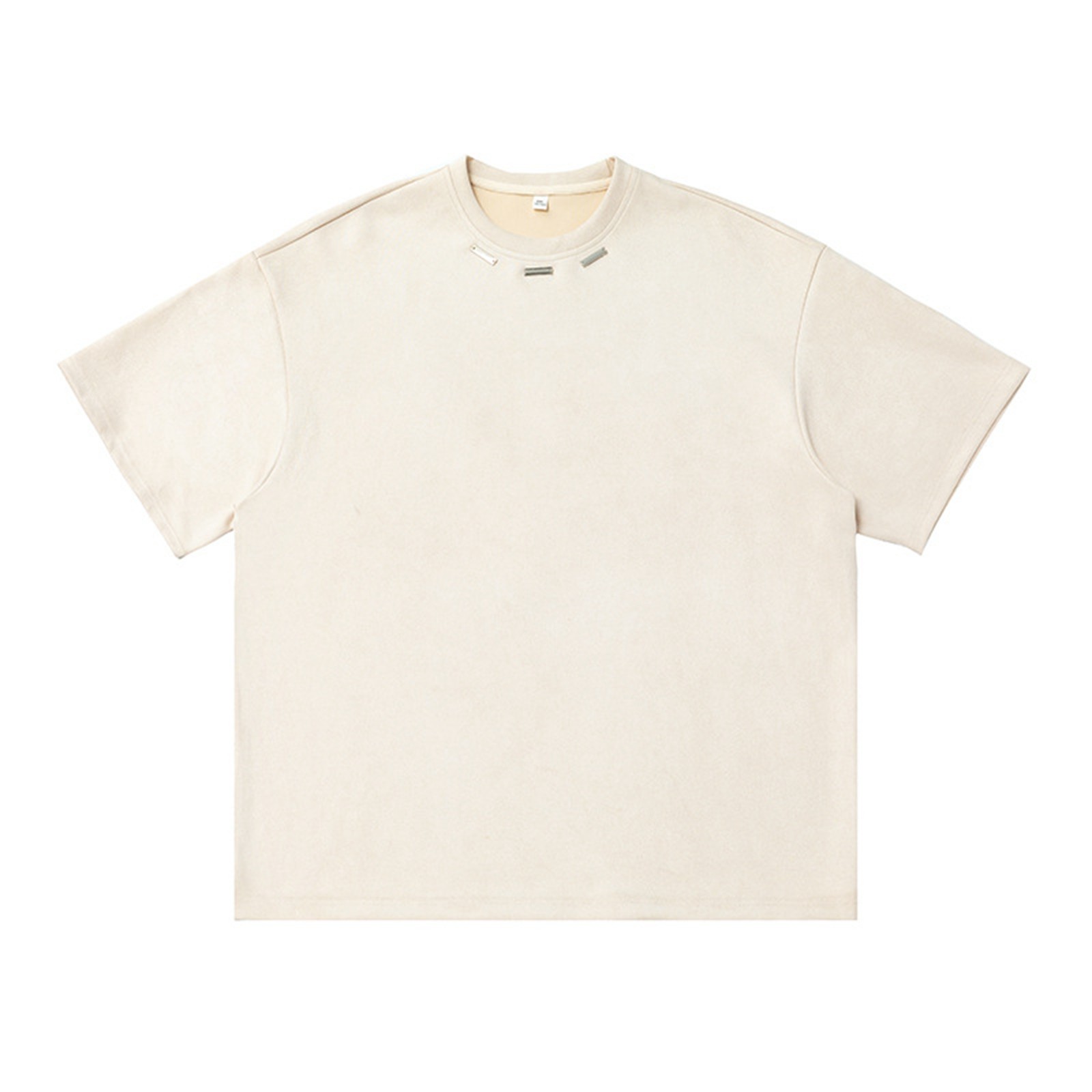 thumbnail image 1 of Camiseta informal holgada para hombre: camiseta de verano con logotipo de acero en el cuello, tejido suave y transpirable, versátil para combinar a diario., 1 of 6